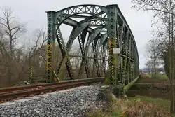 Vorher# - Die aus dem Jahr 1898 stammende genietete und 360 t schwere Argenbr�cke bei Langenargen (08.12.2018)