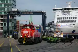 Kiel, Skandinavien-Kai, unmittelbar vor dem Hauptbahnhof, 13.9.2020.