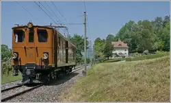 Festival Suisse de la vapeur / Schweizer Dampffestival 2023 der Blonay-Chamby Bahn: Da wird vorwiegend mit Dampf gefahren; aber auch die elektrische Traktion gefällt: Die Bernina Bahn RhB Ge 4/4