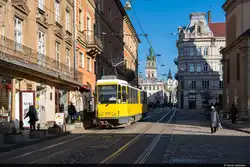 10.02.2025: ЛКП Tatra KT4DM 1211 / площа Катедральна (Domplatz),