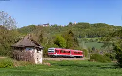 628 467 als RB 12865 (Kusel - Kaiserslautern Hbf) bei Godelhausen 29.4.25