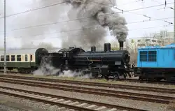 SBB Historic B 3/4 1367 (90 85 00-01 367-1 CH-SBBH) auf Überführungsfahrt von Meiningen zum Dampfloktreffen nach Dresden, am 10.04.2026 bei der Ausfahrt in Weimar.