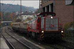 DE 24 der Dortmunder Eisenbahn b.z.w VEOLIA TRANSPORT in Werdohl.