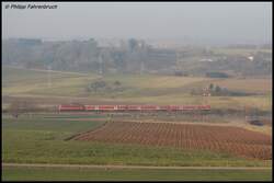 110 454-6 zieht am 19.12.07 RB 37158 von Donauw�rth nach Aalen, aufgenommen bei Aalen-Oberalfingen.