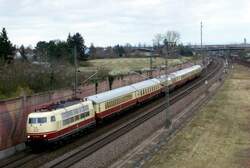 103 184 mit p�nktlichem TEE 91303 von Dortmund HBF nach Stresa kurz nach Neulu�heim, 20.03.08.