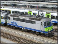 Die Re 420 007 am 27.07.2008 im Bahnhof von Spiez.