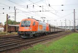 RTS 1216 901 ist am 12.09.2008 mit einem G�terzug  in Wels durchgefahren.