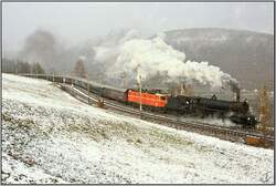 Dampflok 310.23 & E-Lok 1044 040 fahren mit dem Sonderzug 16801 von Wien S�d nach M�rzzuschlag zum M�rzer Christkindlmarkt.