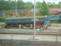 Was auch immer hier passiert sein mag....gesehen kurz nach Stuttgart Hbf.