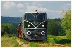 2050.05 der �GEG am 1.6.2009 anl�sslich der Pfingstdampftage in Ampflwang, mit einem Personenzug von Amfplwang nach Timelkam.
