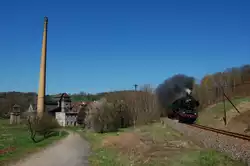 50 3610 mit Reisezug am 18.04.2010 bei Niederstriegis
