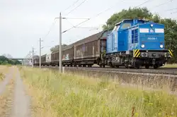 293 026-1 von der PRESS (202 746-4) mit einem GZ zwischen Gro�wudicke und Rathenow in Richtung Stendal.
