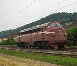 Optisch unscheinbar daf�r akustisch un�berh�rbar: Nohab 1155 kam am 23.07.2010 Lz in Richtung Norden durch Ludwigsau-Friedlos.
