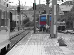 Ein Sch�chterner 1142er schaut in Retz hinter seinem Versteck hervor.