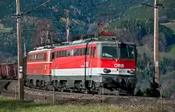 1142 618 an der Spitze dieses G�terzuges am 05.11.2010 kurz vor Eichberg.