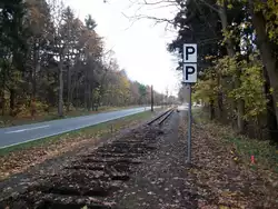 So sah es am 05.November 2010 bei Philippshagen in Richtung Baabe aus.Der letzte Abschnitt zwischen Philippshagen und G�hren erh�lt ein Schotterbett und neue Schienen.