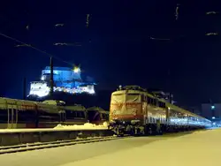 110 333-2 in Kufstein beim fr�h winterliche Stimmung.