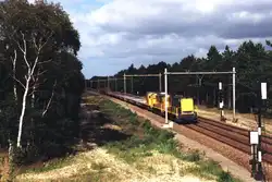Die zwei alte Diesellokbaureihen in eines Zug.