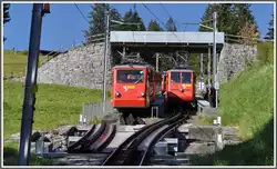 Zugskreuzung in Aemsigen.