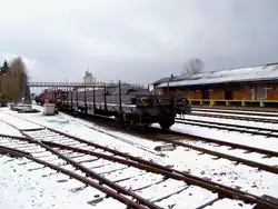 Rnss (31823517220-8) steht mit 39Tonnen Stahltr�ger zur Entladung bereit;120114