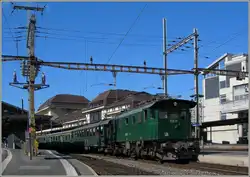 Nun habe auch ich mich dieses Jahr am Karneval erfreut, als es mir gelang den Extrazug der Mehlsuppenessendenfr�hausteher mit der SMB Be 4/4 171 bei der R�ckfahrt von Basel nach Sion bei kurzen Halt