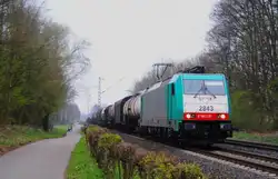  Cobra 2843 / E 186 235 mit einem Gemischten GZ bei �bach-Palenberg am 30.3.12