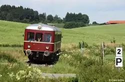 Chiemgauer Lokalbahn VT 103  als P 101 Bad Endorf - Obing am See,  KBS 12951 Lokalbahn Bad Endorf - Obing im See 