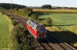 V 200.1 SGL Schienen-G�ter-Logistik GmbH V 270.10, ex DB V200 124 / 221 124 auf Lokfahrt Richtung Regensburg, KBS 855 Hof - Regensburg, fotografiert bei Ponholz am 14.09.2011 --> Die Lok wurde 1964