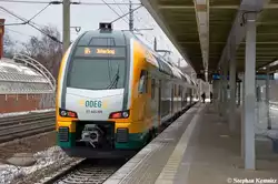 ET 445.109 (445 109-2) ODEG - Ostdeutsche Eisenbahn GmbH als RE4 (RE 37321) von Rathenow nach J�terbog in Rathenow.