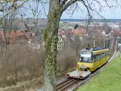 Fahrradwagen voraus - heisst es bei der Stuttgarter Zacke.