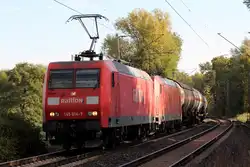 145 014-7 mit 185 360-5 im Schlepp auf der Hamm-Osterfelder Strecke am B� 37,285Km 19.10.2013