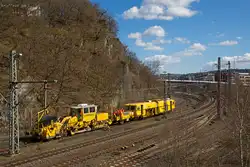   Die Plasser & Theurer Universalstopfmaschine 08 - 275 Unimat 3S Y (Schweres Nebenfahrzeug Nr.