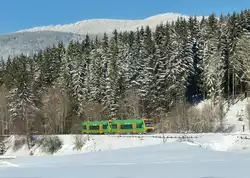 650 656 (VT 21) + 650 660 (VT 25) am 19.01.2016 bei Böhmhof.