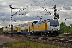 146 537-6 fährt am Abend mit dem RB 31 nach Lüneburg in Maschen vorbei.Bild vom 15.5.2016