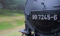 Schnelle Dampflok - 99 7245-6 ist mit P8914 (Eisfelder Talmühle - Wernigerode) auf Bergfahrt, irgendwo bei Benneckenstein.