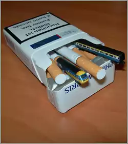 Kaum Schall und Rauch: Ein kr�ftiger Zug im T-Gauge Format.