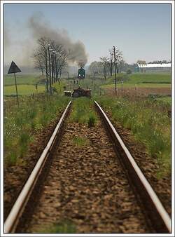 Sonderzug von Leszno nach Wolsztyn, anl�sslich der Dampflokparade am 3.5.2008 in Verkehr gesetzt, gezogen von Tkt48-18, aufgenommen ca.
