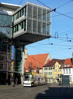 EVAG 650 als Linie 4 (Bindersleben - Wiesenhügel), am 09.03.2014 auf dem Anger.