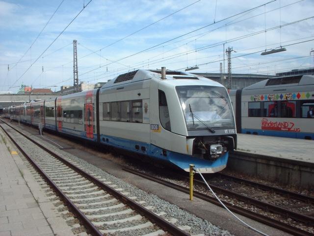 VT 116 der BOB steht in M�nchen HBF.