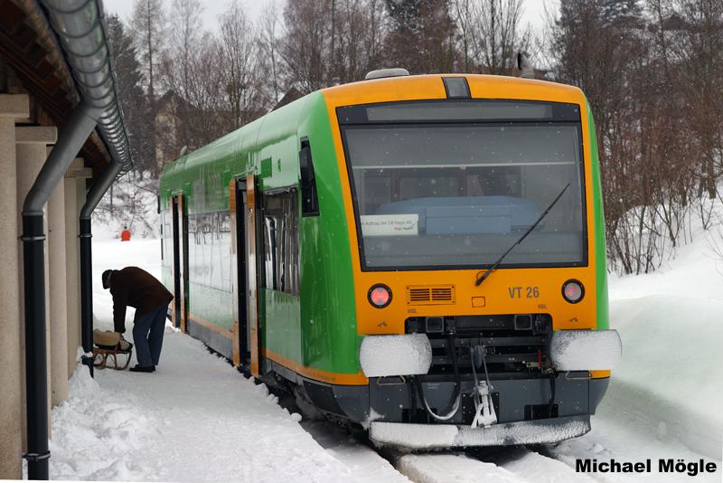 VT 26 der Regentalbahn in Bodenmais 02.2005