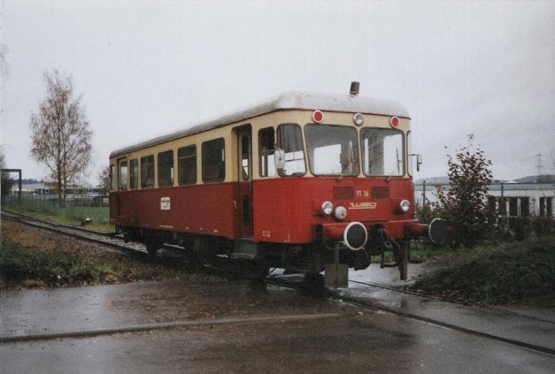 VT 36 auf dem Industriestammgleis der Stadt Vaihingen / Enz, November 2001