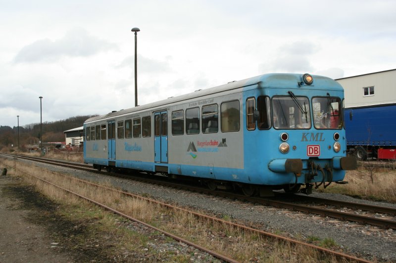VT 408  Wipperliese  der KML am 16.03.2008 im Bahnhof Wippra.