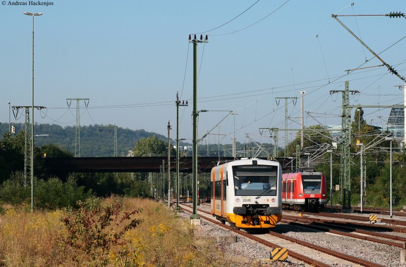 VT 438 der WEG als WEG 20 (Bblingen-Dettenhausen) in Bblingen 27.8.09