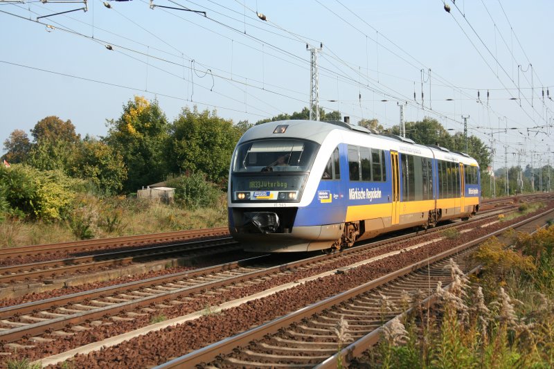 VT 565 der Mrkischen Regiobahn am 28.09.2008 in Michendorf.