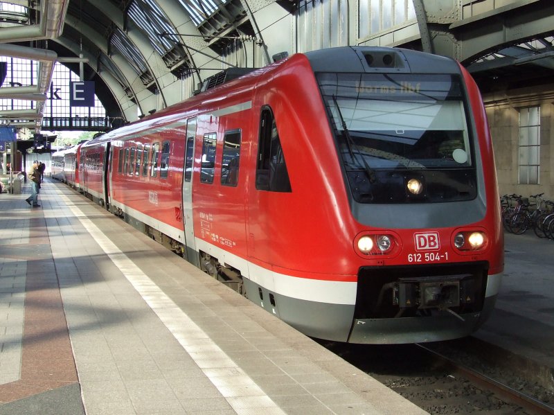 VT 612 004 in Karlsruhe Hbf am 07.09.2008