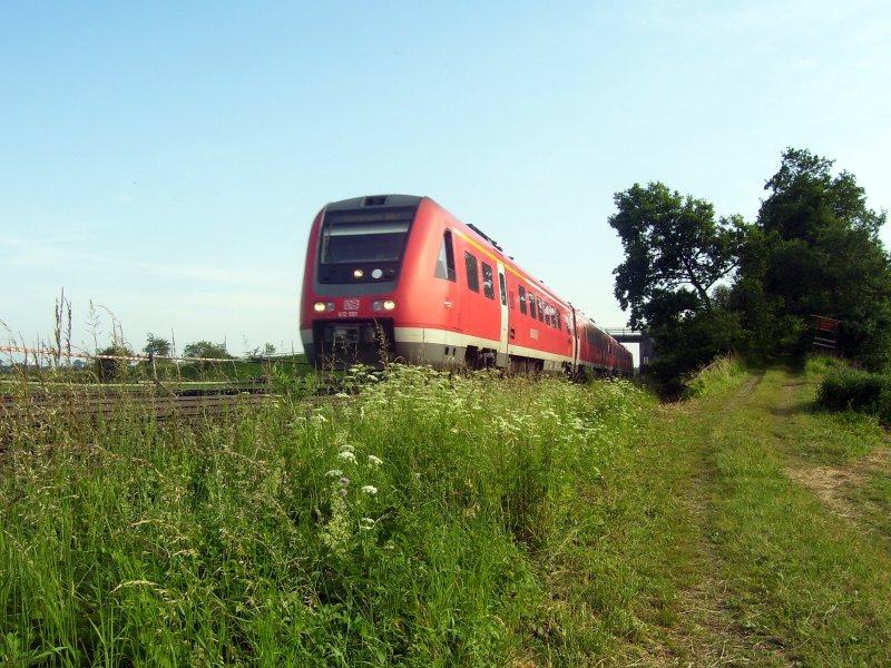 VT 612 am 15.6.2009 bei Buchloe