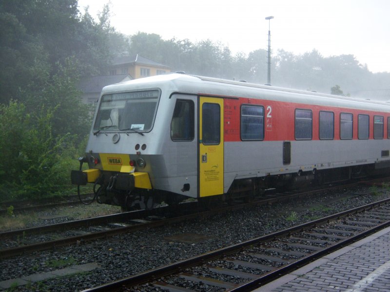 VT 628 der WEBA abgestellt in Betzdorf (26.07.08)