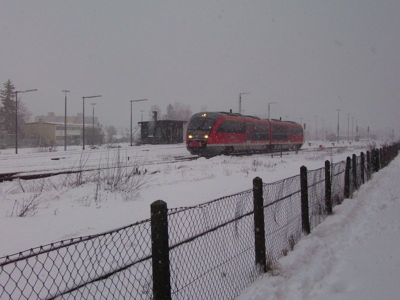 VT 642 089 nach Bad Wrishofen verlsst Buchloe am 17.2.2009