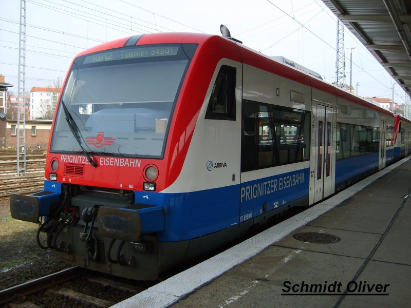VT 650.01 der Prignitzer Eisenbahn (PEG) nach Templin Stadt am 23.03.07 in Berlin-Lichtenberg