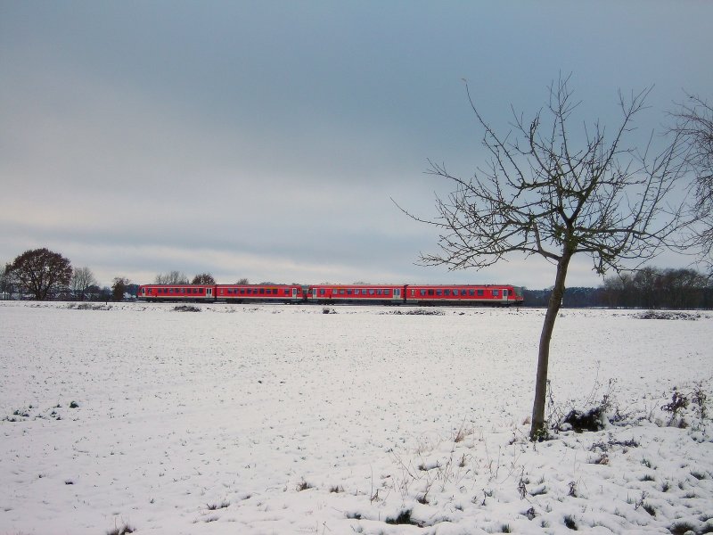 VT628 Doppeltraktion auf der Heidebahn am 22.11.08